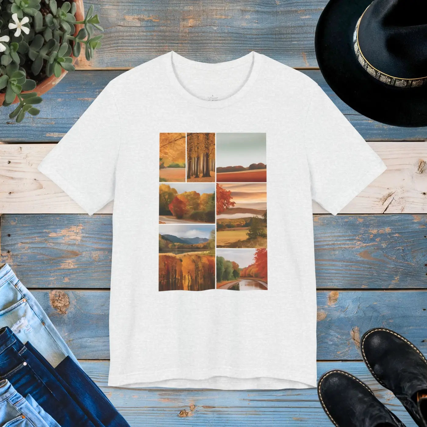 Autumn Scenery Unisex Jersey Short Sleeve Tee - Fall Vibes - DipaliZ