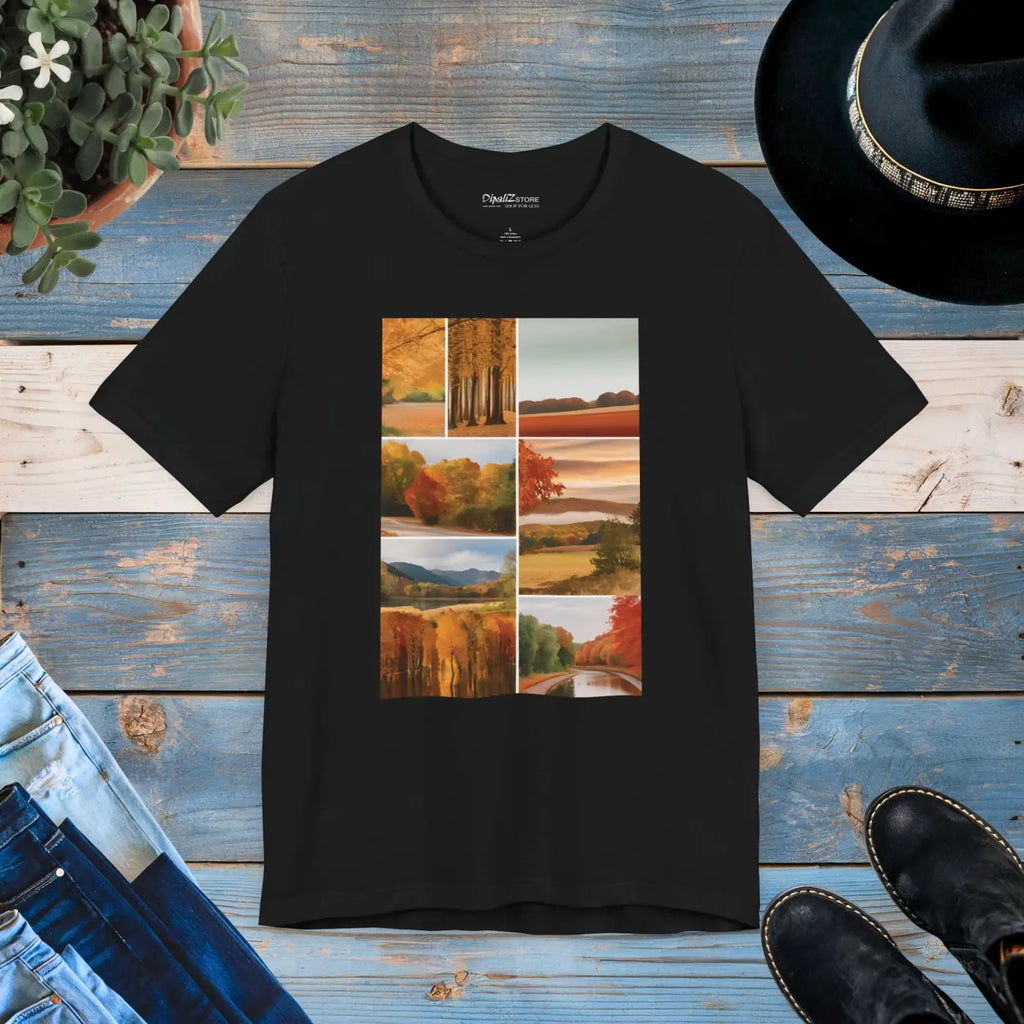 Autumn Scenery Unisex Jersey Short Sleeve Tee - Fall Vibes - DipaliZ