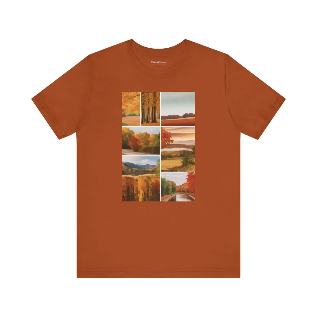 Autumn Scenery Unisex Jersey Short Sleeve Tee - Fall Vibes - DipaliZ