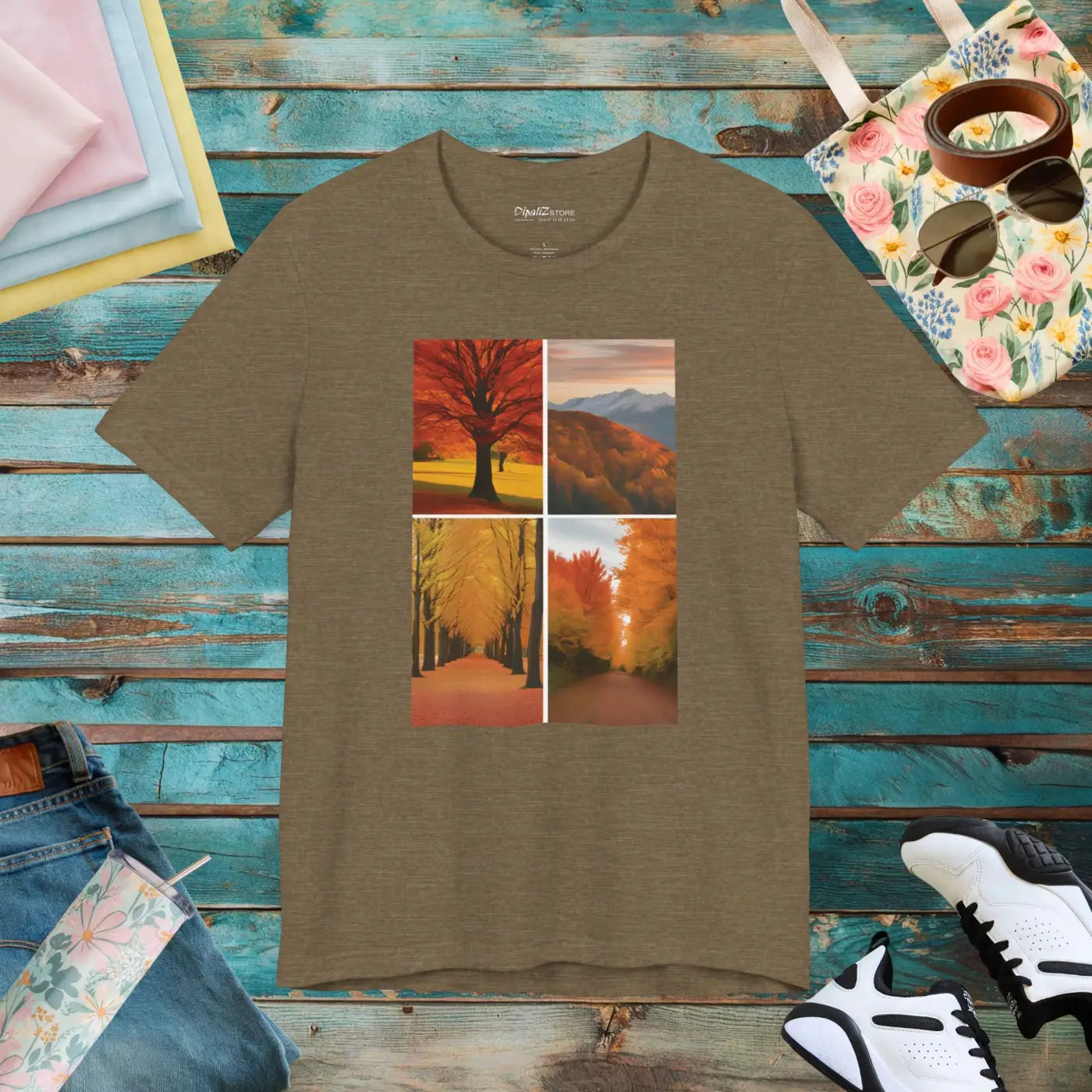 Autumn Vibes Unisex Jersey Short Sleeve Tee - Fall Comfort - DipaliZ