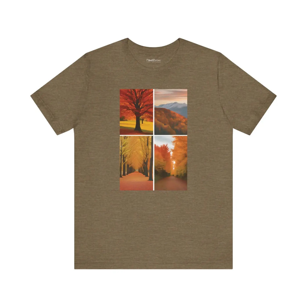 Autumn Vibes Unisex Jersey Short Sleeve Tee - Fall Comfort - DipaliZ