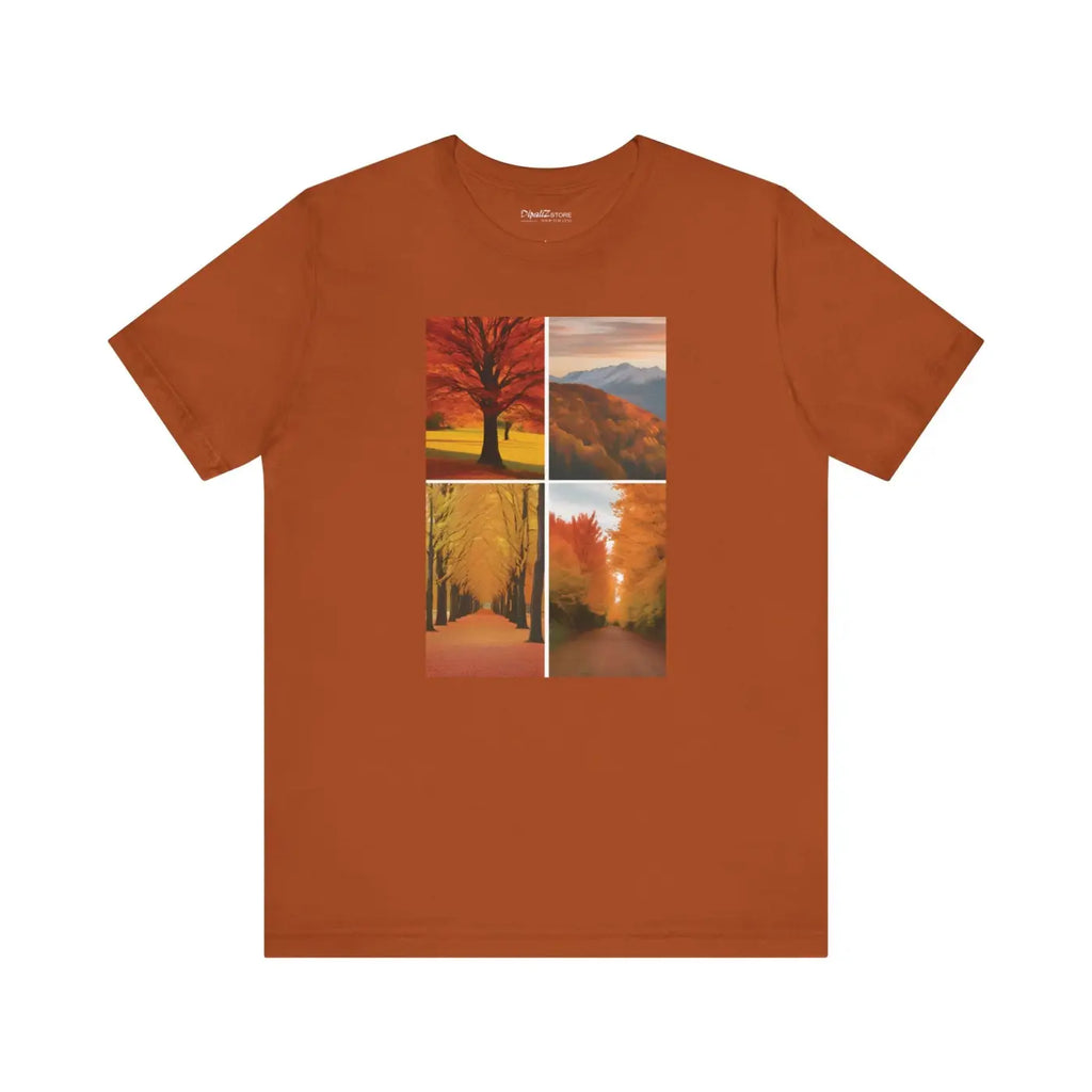 Autumn Vibes Unisex Jersey Short Sleeve Tee - Fall Comfort - DipaliZ