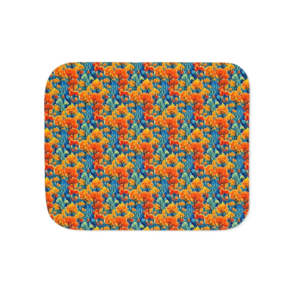 Cozy Blanket - Autumn Trees Pattern for Fall Nights - DipaliZ