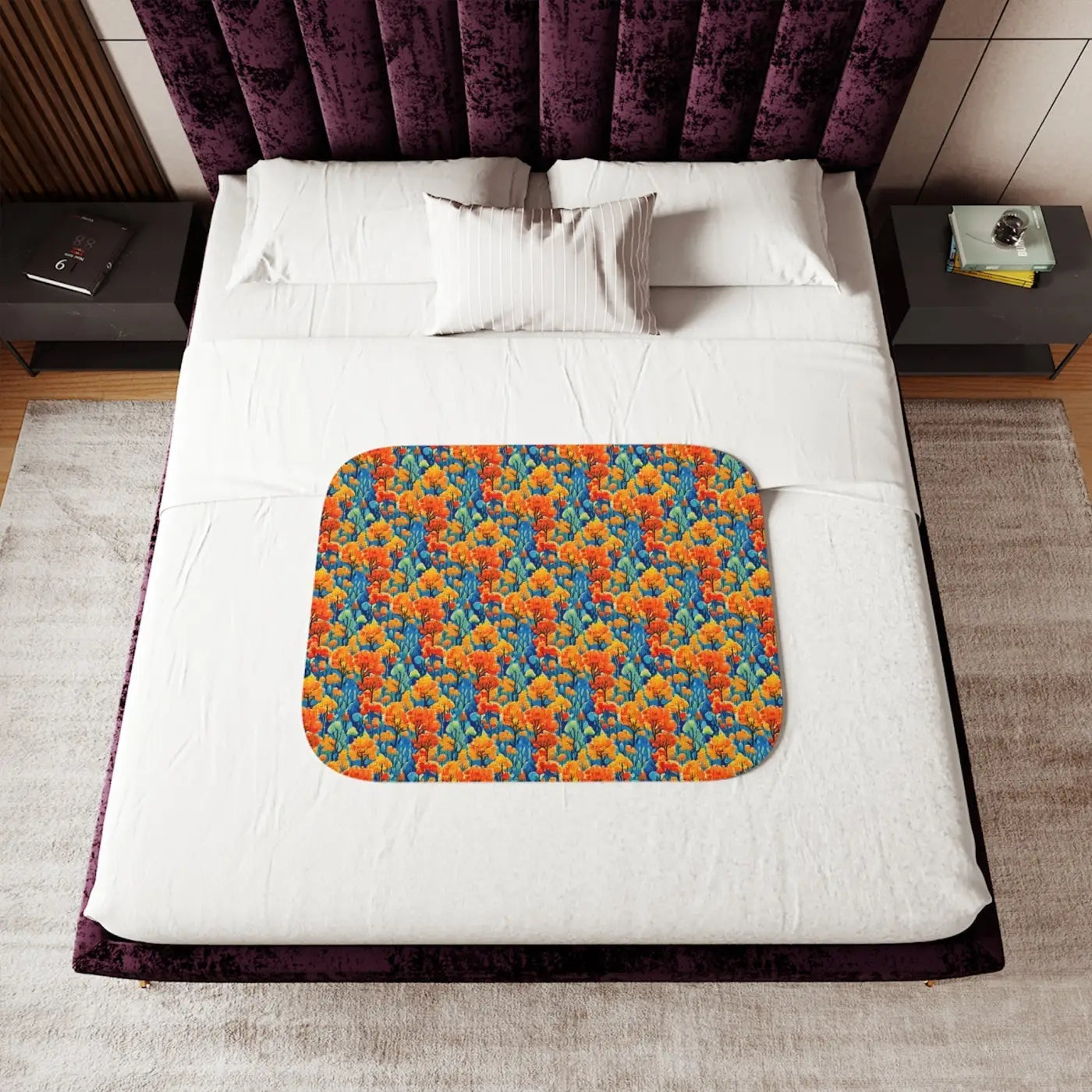 Cozy Blanket - Autumn Trees Pattern for Fall Nights - DipaliZ