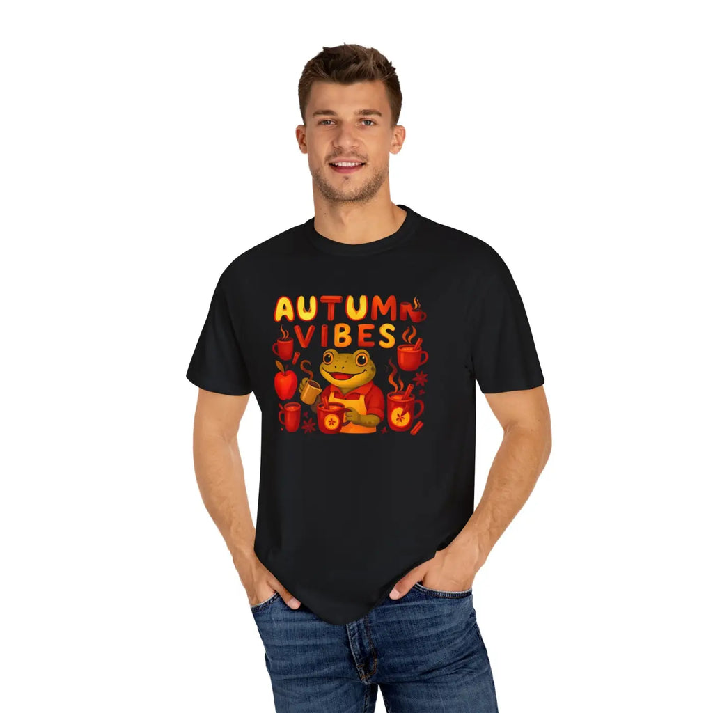 Autumn Vibes Frog Tee - Cozy Fall Fashion - DipaliZ