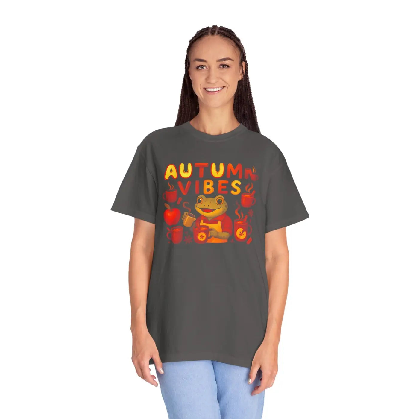 Autumn Vibes Frog Tee - Cozy Fall Fashion - DipaliZ