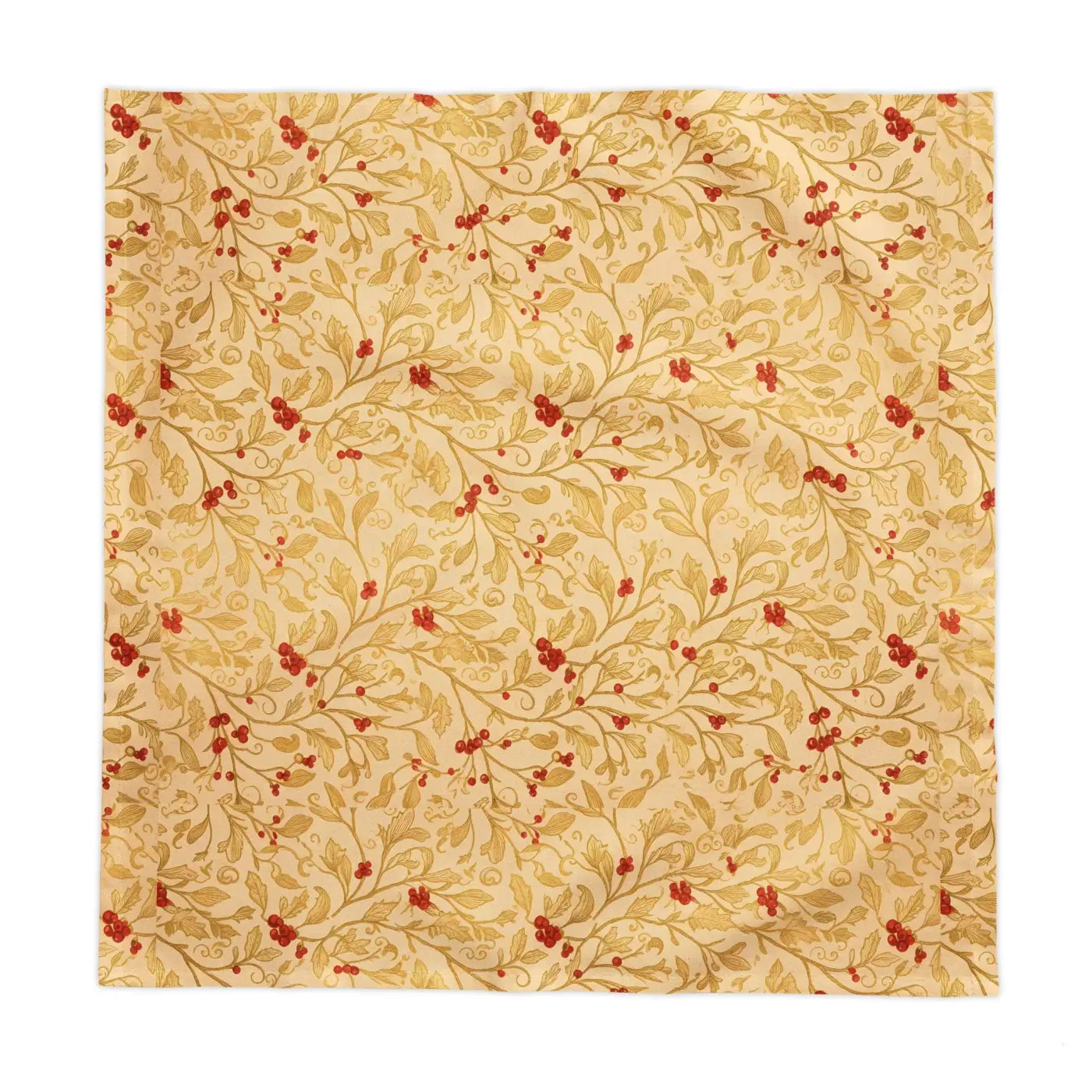 Cotton Twill Tablecloth - Sunlit Farmhouse Vine Print - DipaliZ
