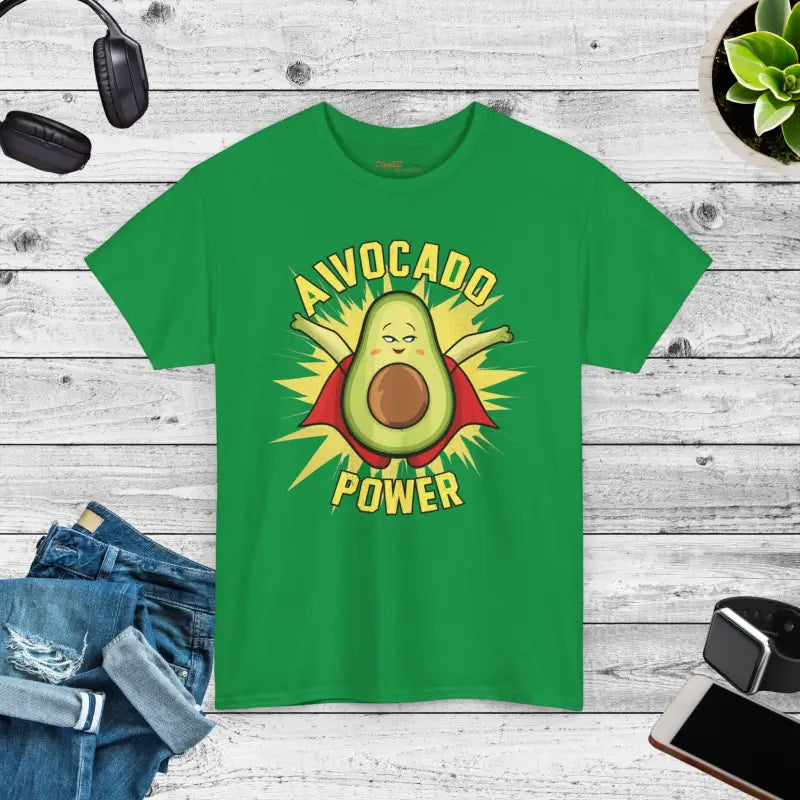 Avocado Power T-Shirt - Eco-Friendly Unisex Cotton Tee - DipaliZ