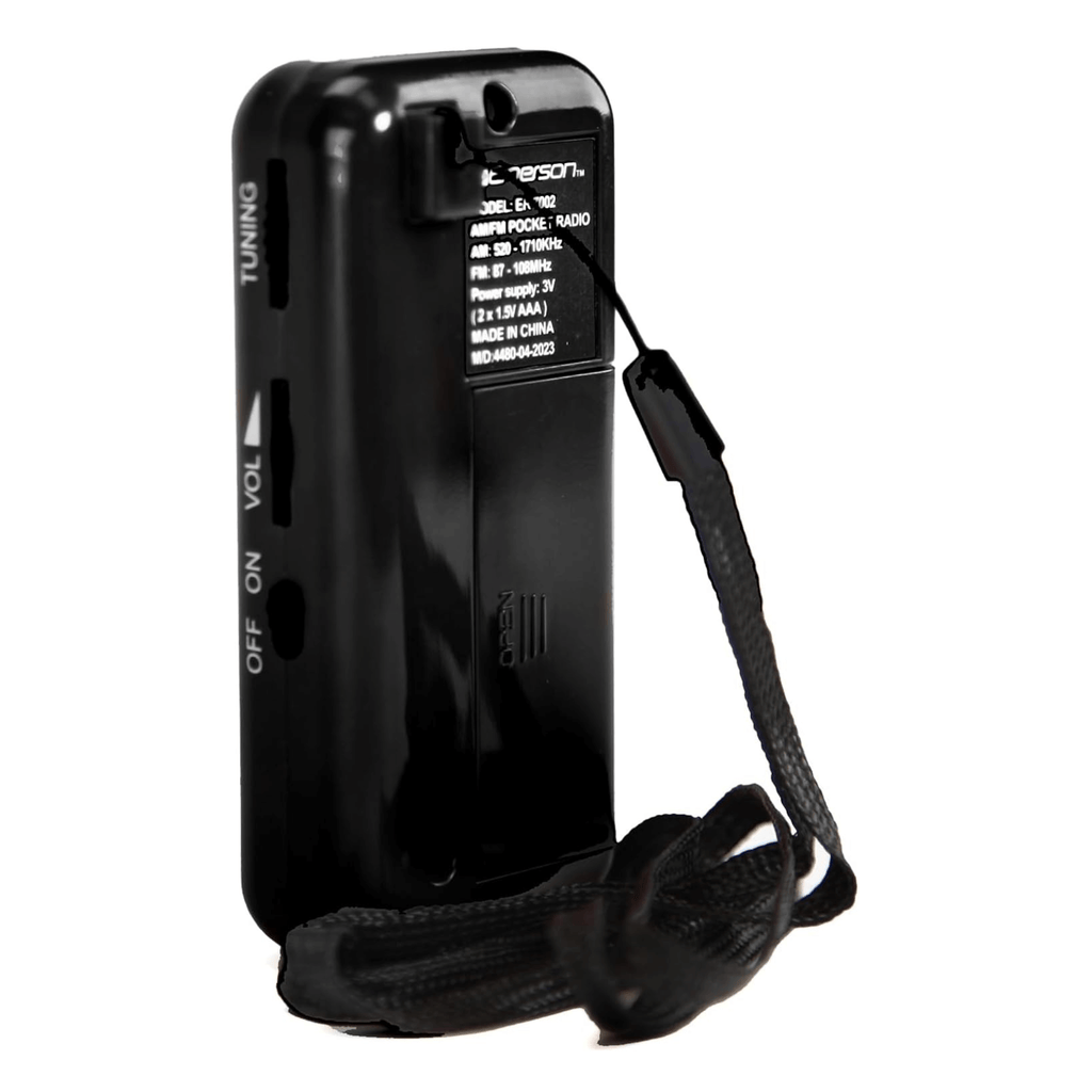 Emerson Portable AMFM Radio with Earbuds and Wide Frequency Range of Stations