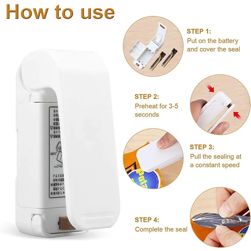 Mini Bag Seal Machine - Package Sealer - Reseal