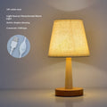 Simple Modern Creative LED Bedside Lamp Dimming Remote Control Solid Wood Small Table Lamp