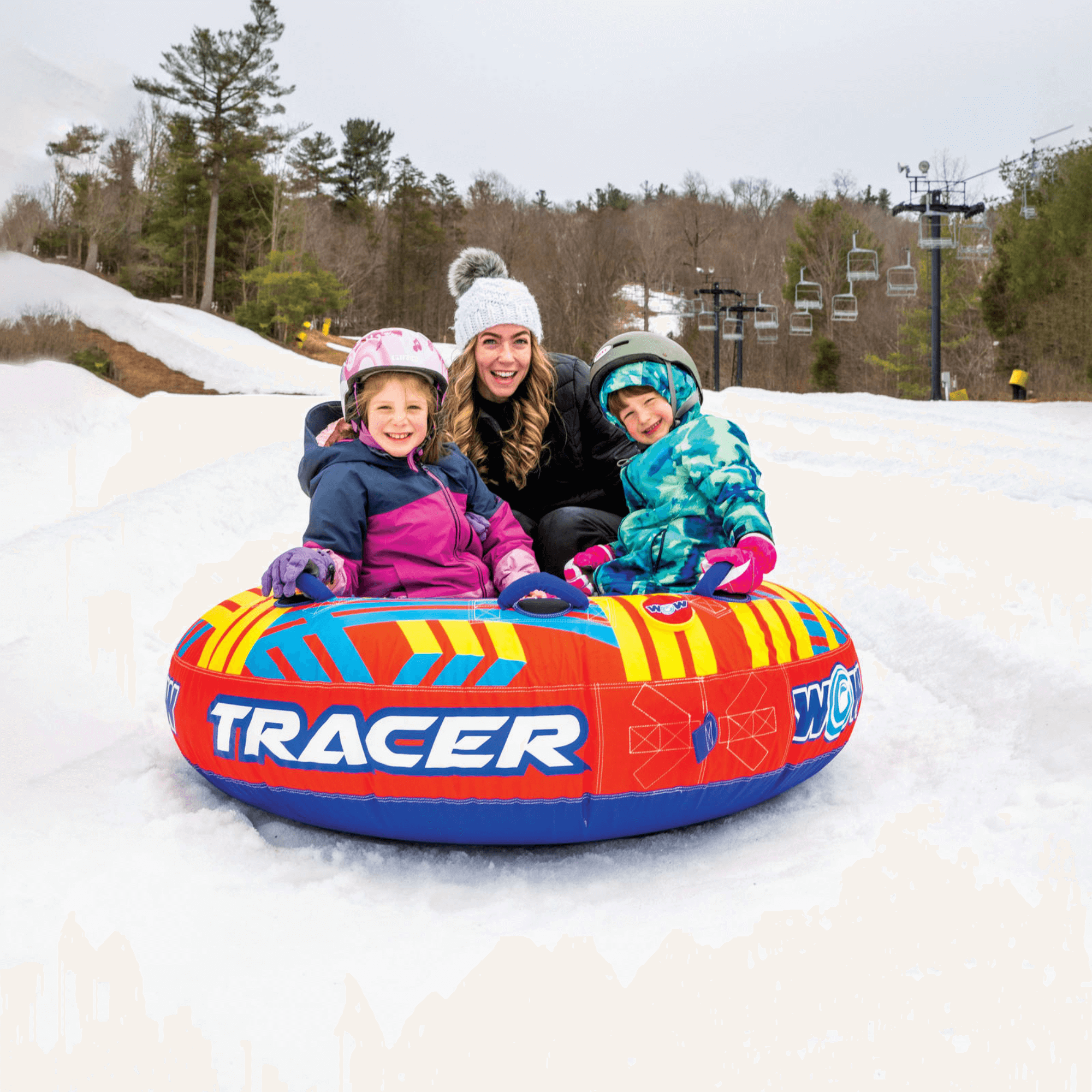 WOW Watersports Tracer Snow Tube Towable for Summer & Winter Action