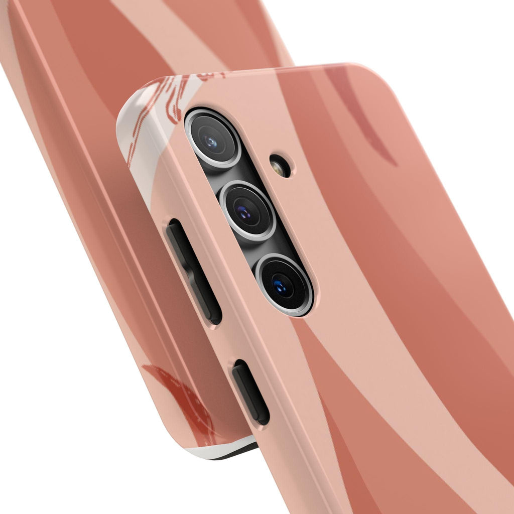 Samsung Tough Phone Case Blush Waves in Warm Earth Tones