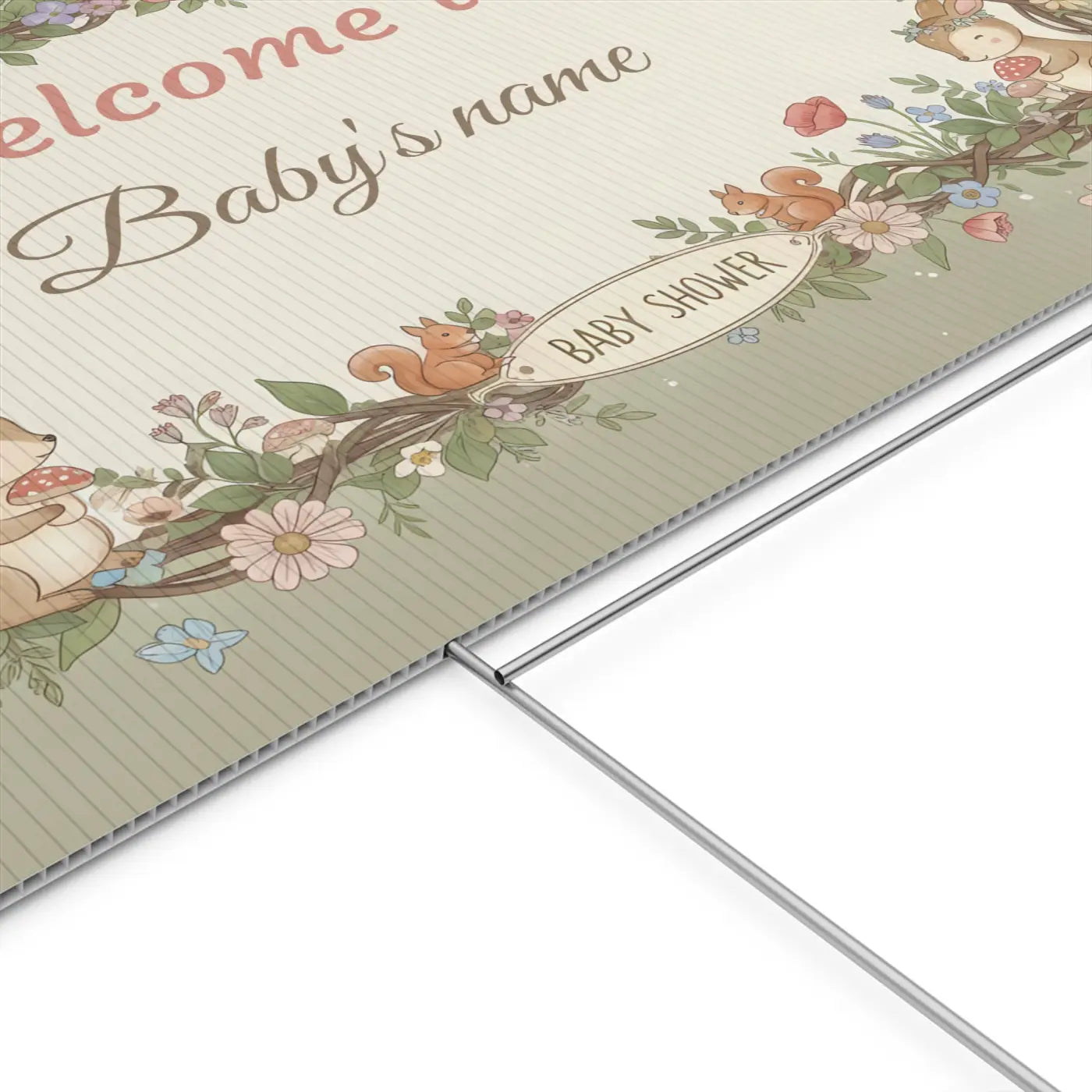 Woodland Animals Baby Shower Yard Sign - Forest Friends - DipaliZ