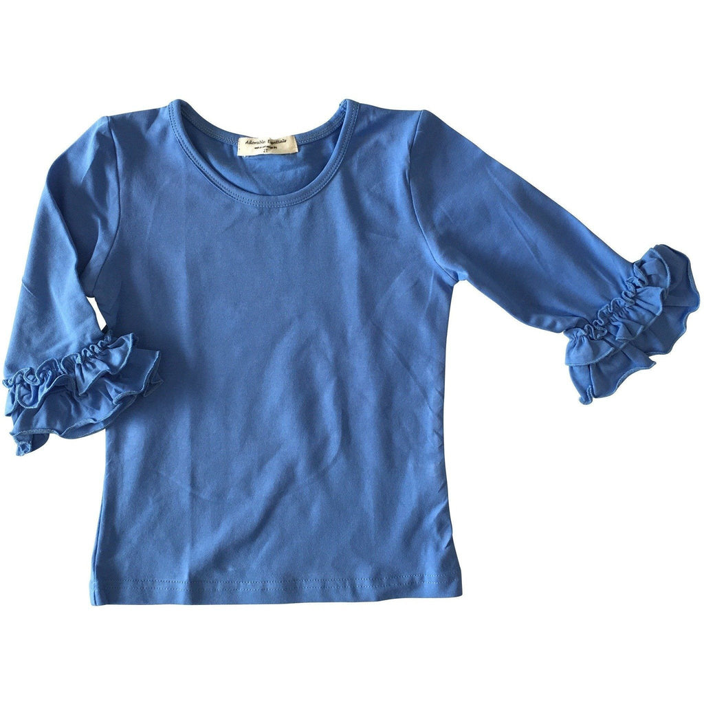 Mid-Sleeve Ruffle Shirts