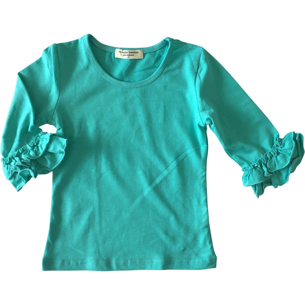 Mid-Sleeve Ruffle Shirts