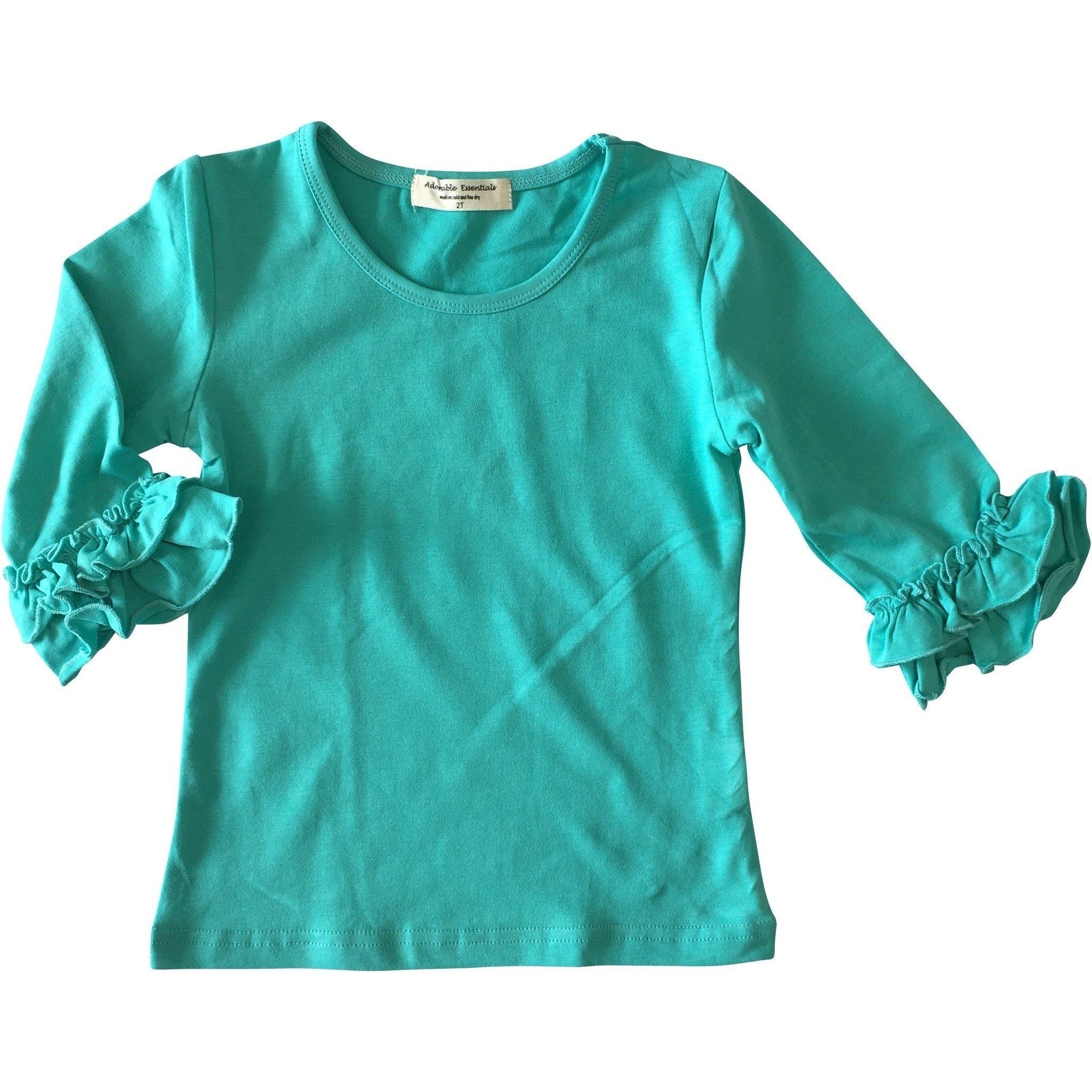 Mid-Sleeve Ruffle Shirts