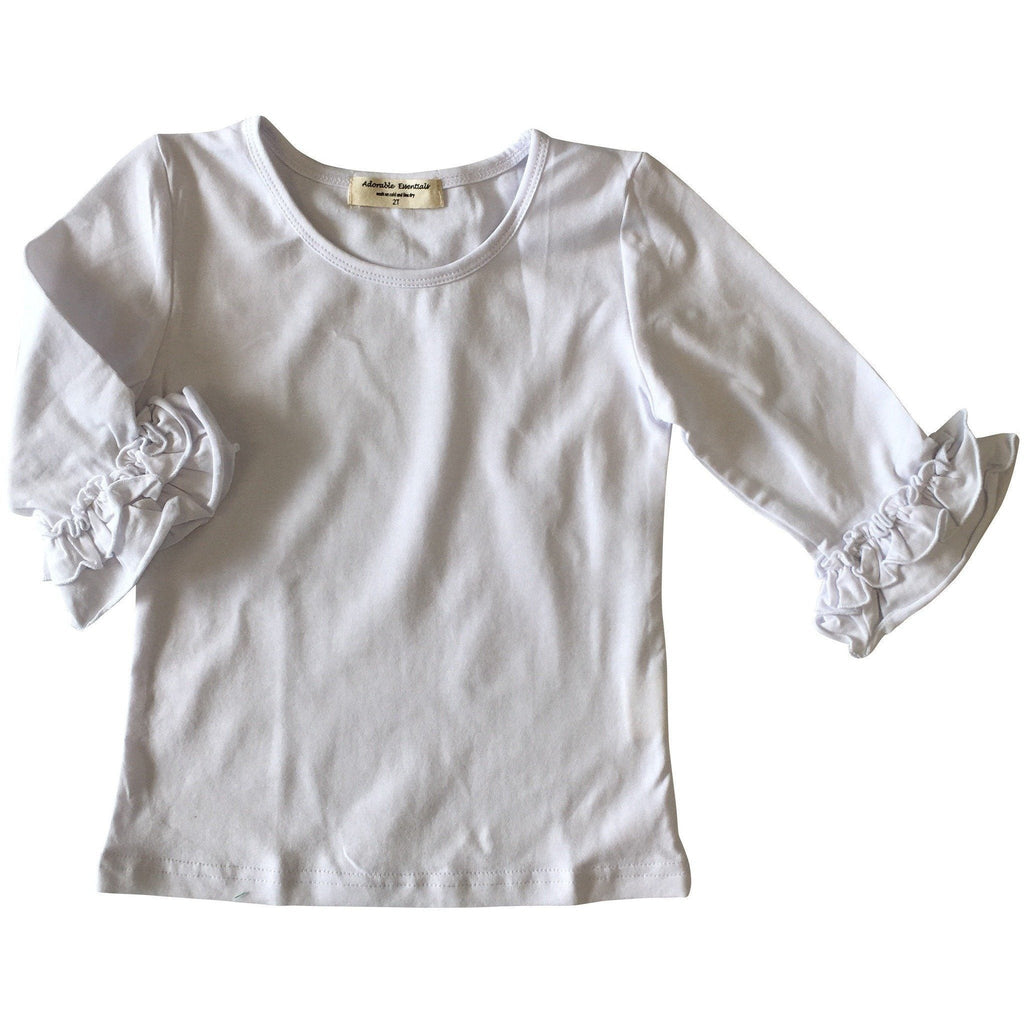 Mid-Sleeve Ruffle Shirts