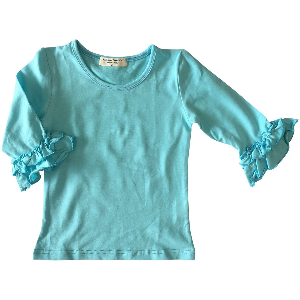 Mid-Sleeve Ruffle Shirts