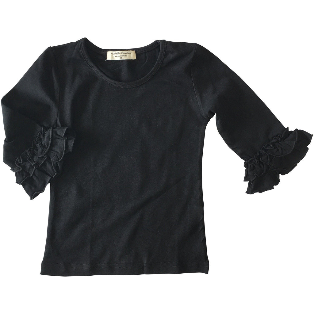 Mid-Sleeve Ruffle Shirts