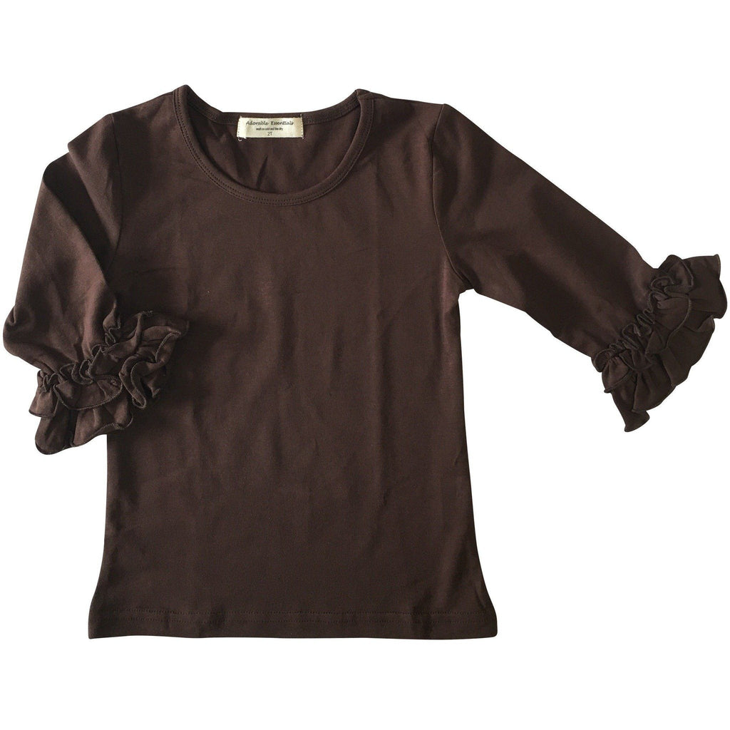 Mid-Sleeve Ruffle Shirts