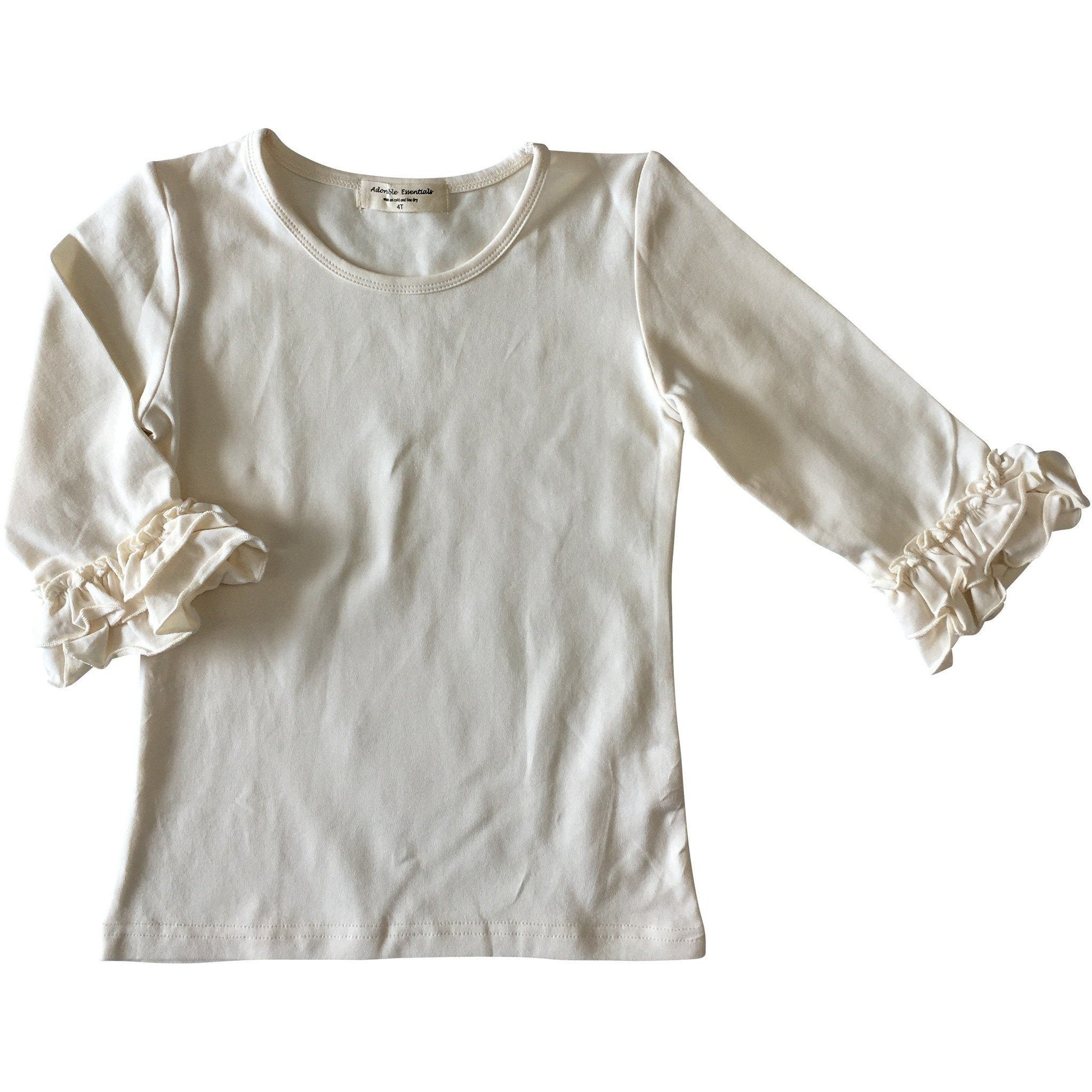 Mid-Sleeve Ruffle Shirts