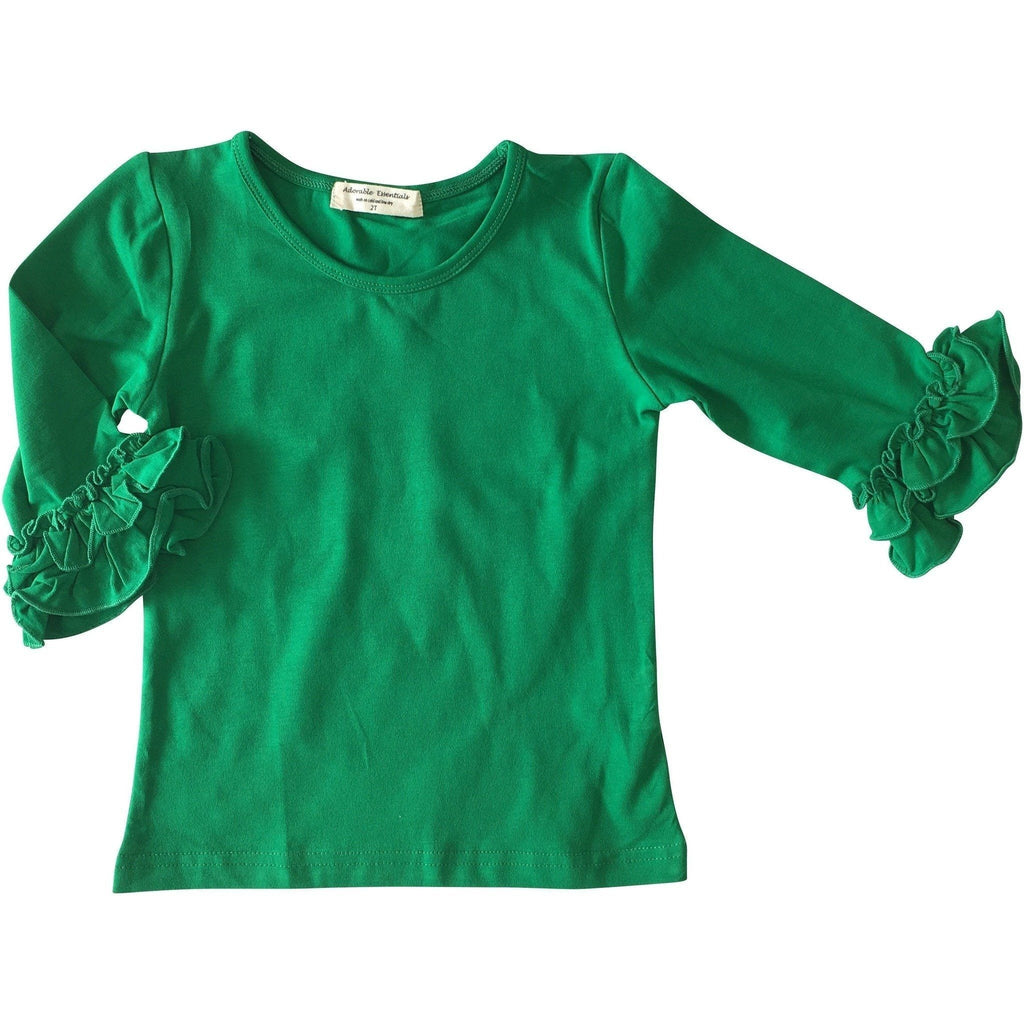 Mid-Sleeve Ruffle Shirts