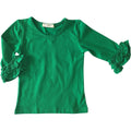 Mid-Sleeve Ruffle Shirts