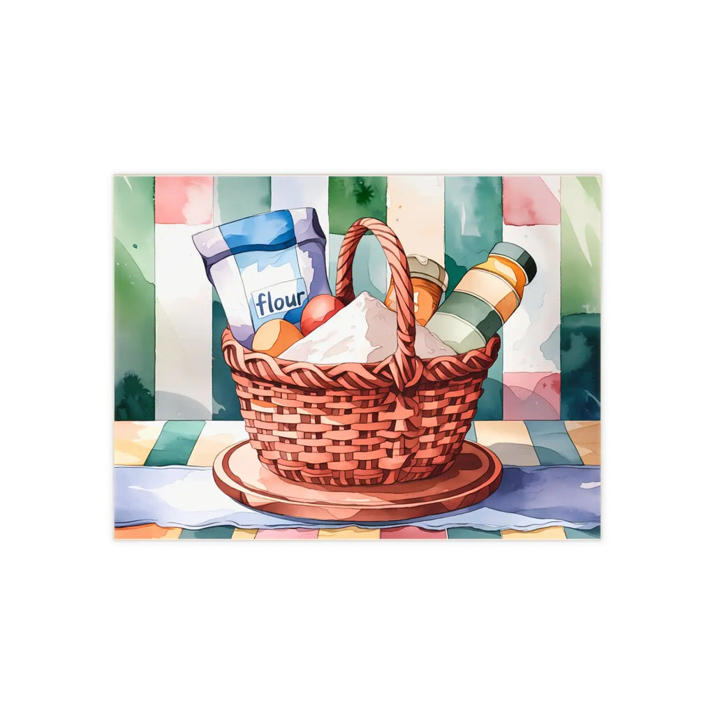 Baking Ingredients Ceramic Photo Tile - Kitchen Wall Decor - DipaliZ