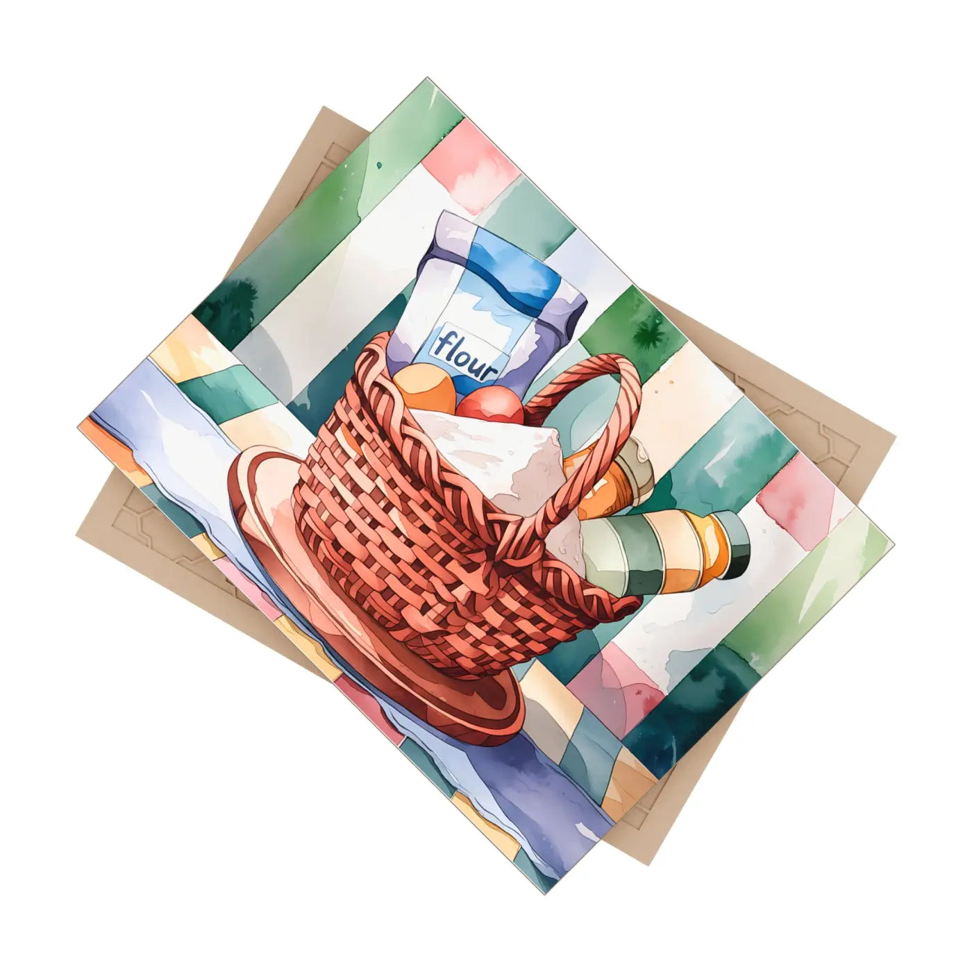 Baking Ingredients Ceramic Photo Tile - Kitchen Wall Decor - DipaliZ