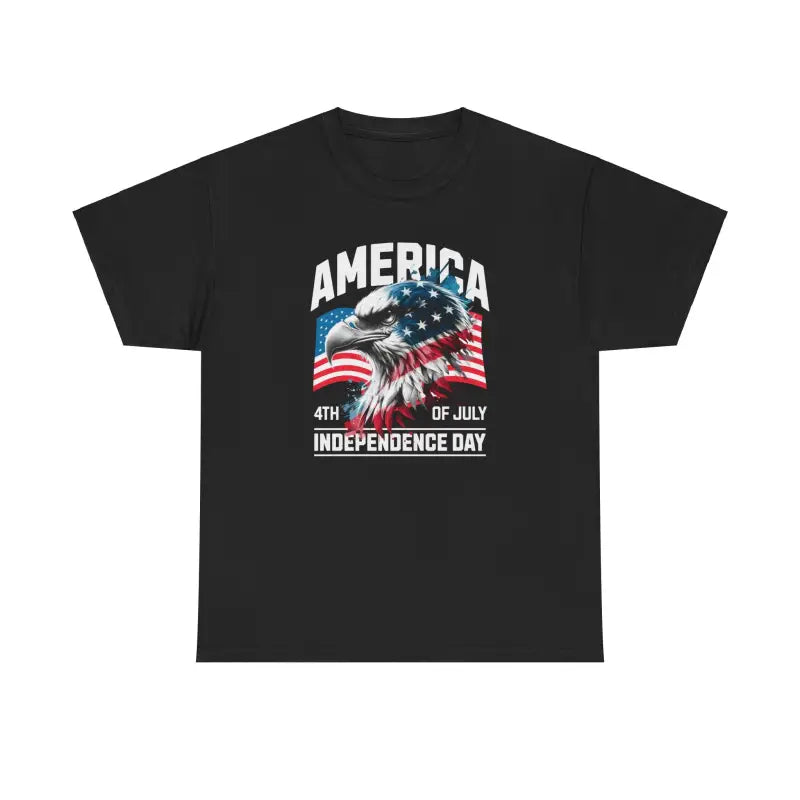 Unisex Deluxe Independence Day Tee - Bald Eagle Design - DipaliZ
