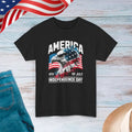 Unisex Deluxe Independence Day Tee - Bald Eagle Design - DipaliZ