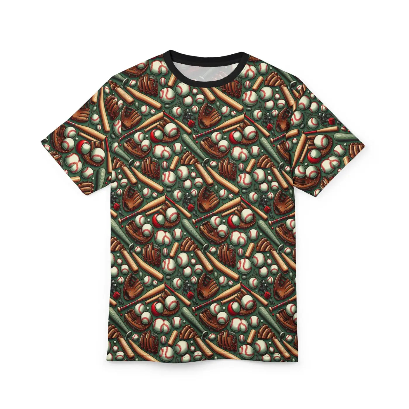Stylish Baseball Pattern Unisex Tee - Microfiber-Knit Fabric - DipaliZ