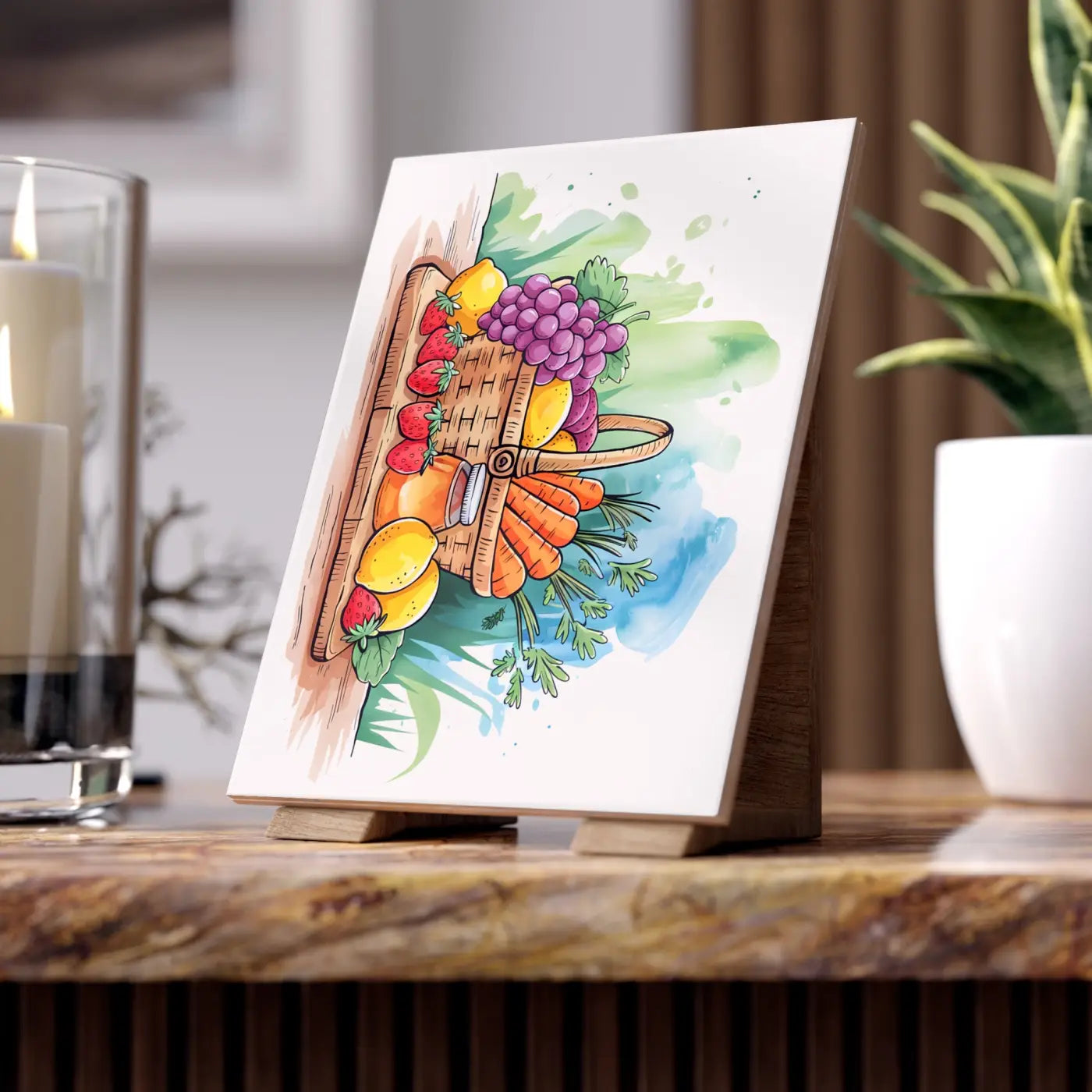 Vibrant Ceramic Photo Tile - High-Quality Wall Art - DipaliZ