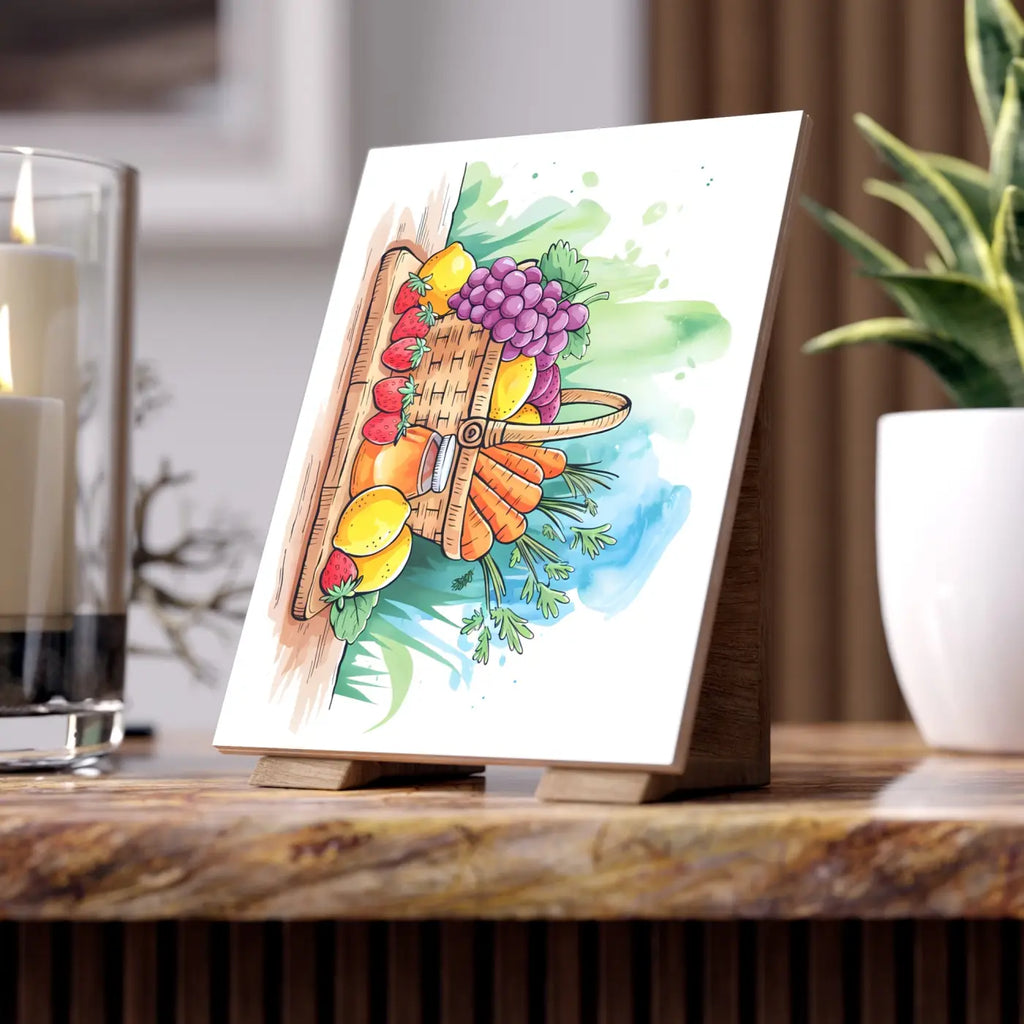Vibrant Ceramic Photo Tile - High-Quality Wall Art - DipaliZ