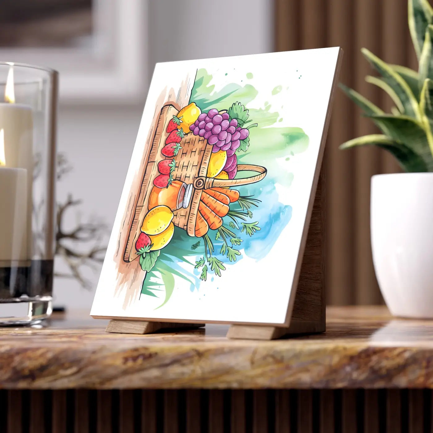 Vibrant Ceramic Photo Tile - High-Quality Wall Art - DipaliZ