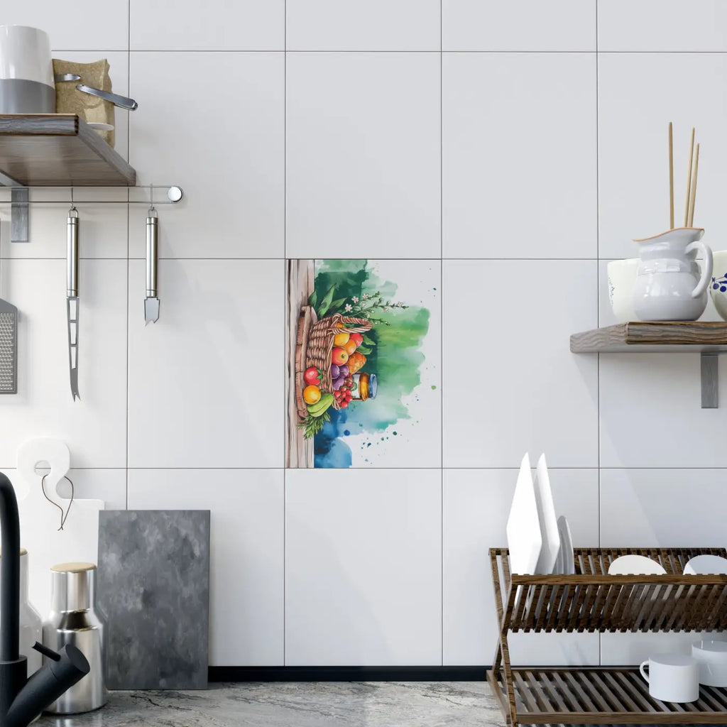 Vibrant Fruity Delight Wall Tiles - Glistening Jelly Accents - DipaliZ