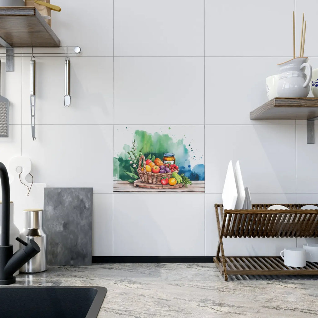 Vibrant Fruity Delight Wall Tiles - Glistening Jelly Accents - DipaliZ