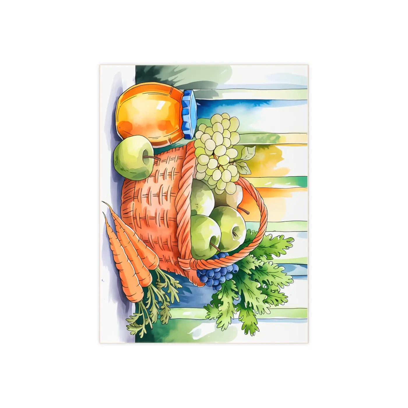 Fruit Veggie Ceramic Photo Tile - Vibrant Wall Decor - DipaliZ
