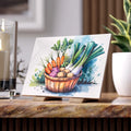 Charming Veggie Ceramic Photo Tile - Artful Wall Decor - DipaliZ