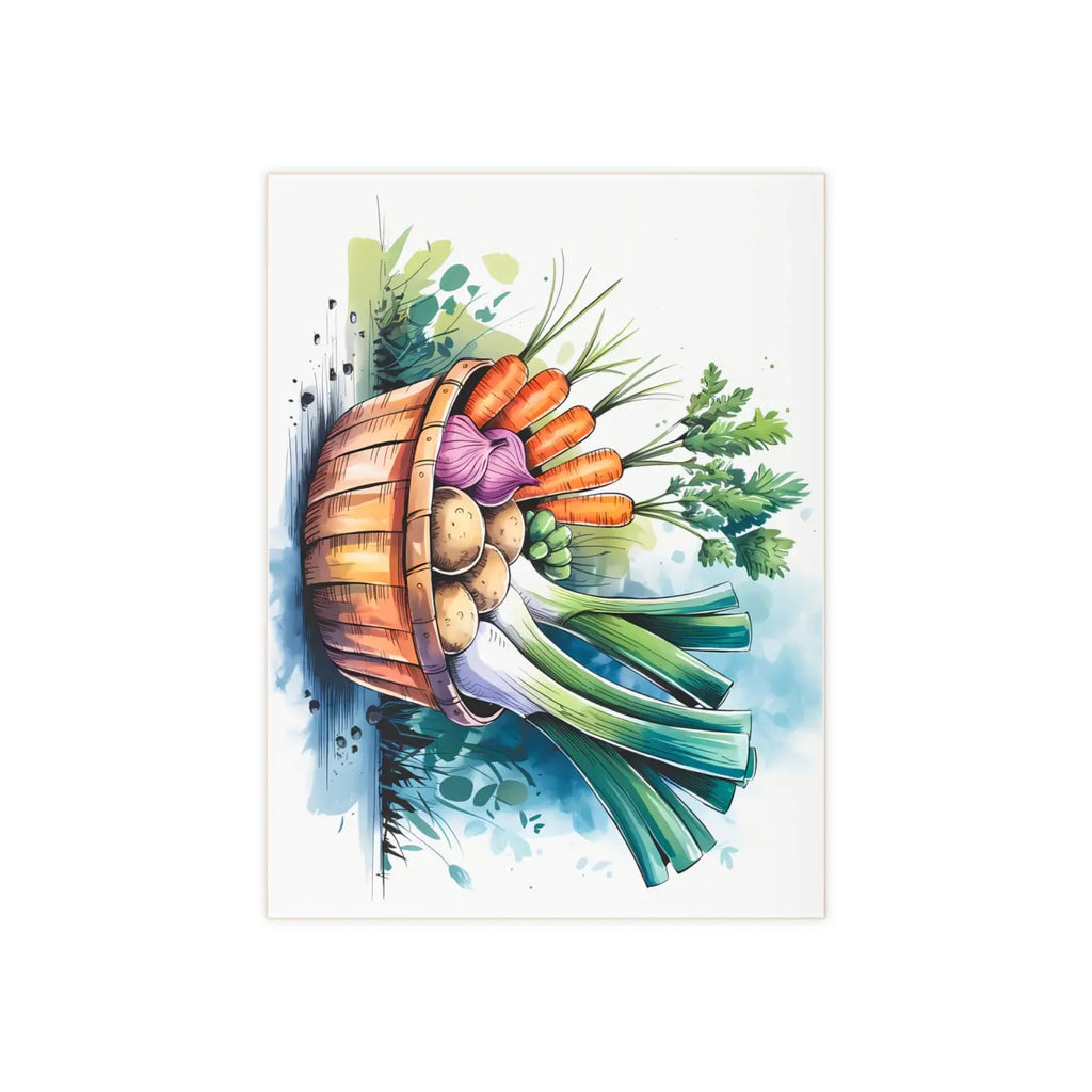 Charming Veggie Ceramic Photo Tile - Artful Wall Decor - DipaliZ