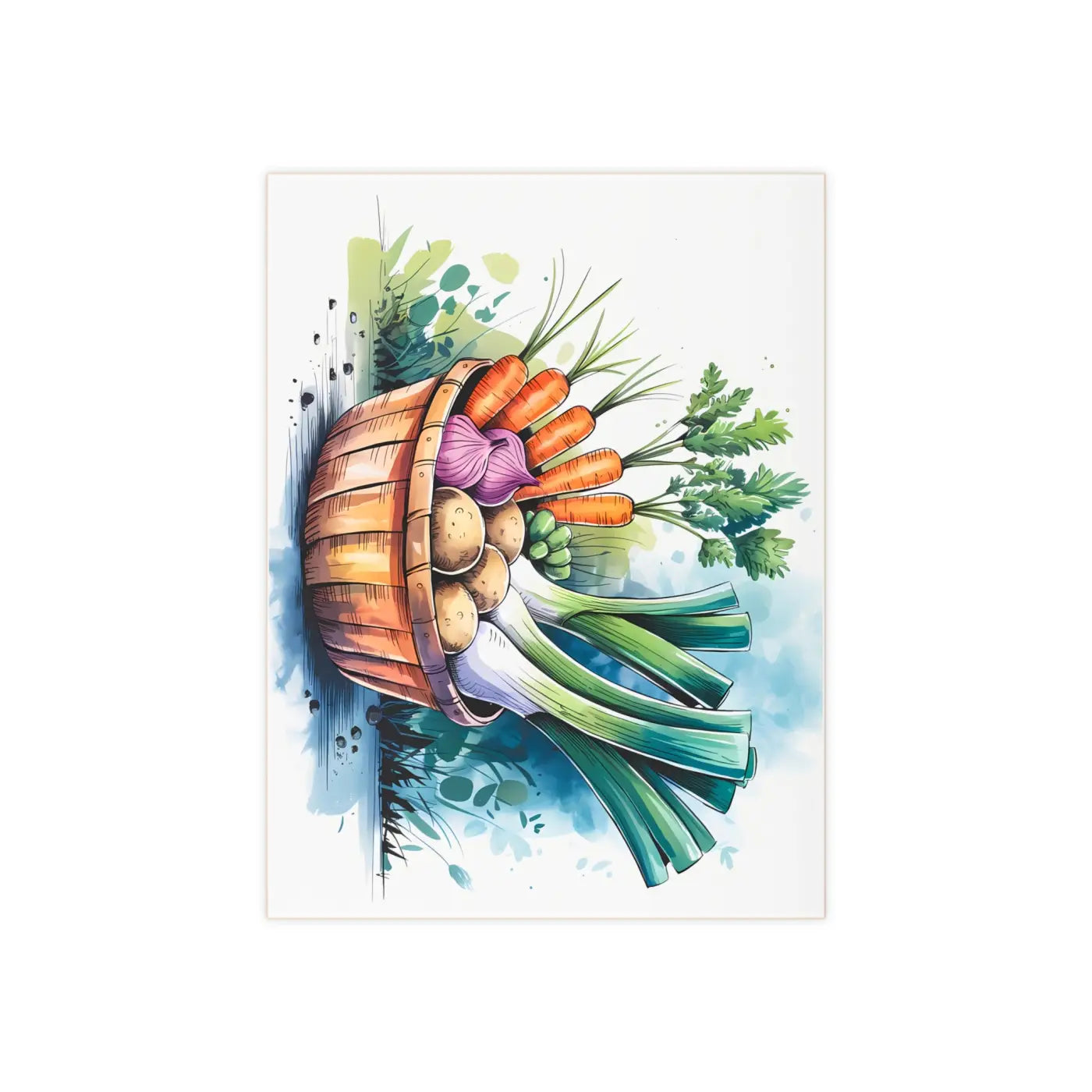 Charming Veggie Ceramic Photo Tile - Artful Wall Decor - DipaliZ