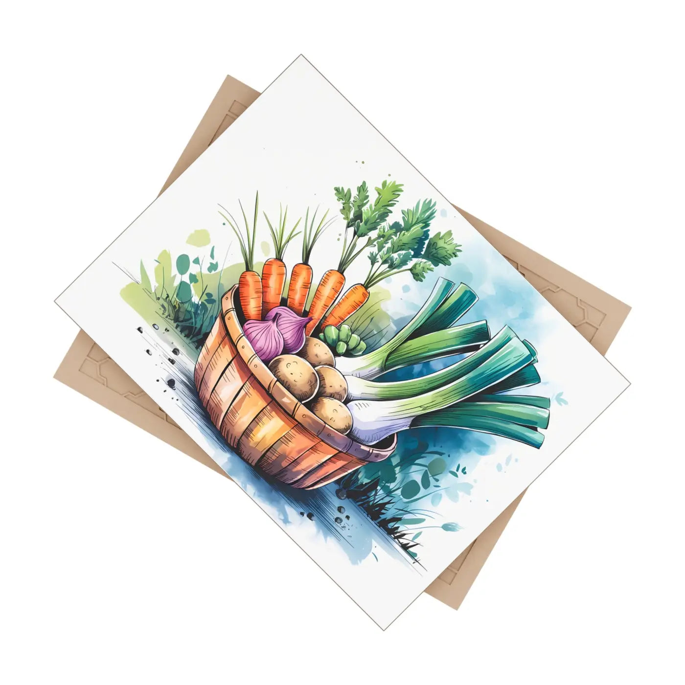 Charming Veggie Ceramic Photo Tile - Artful Wall Decor - DipaliZ