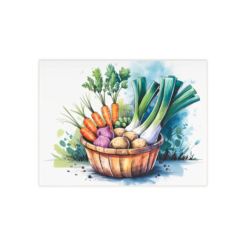 Charming Veggie Ceramic Photo Tile - Artful Wall Decor - DipaliZ