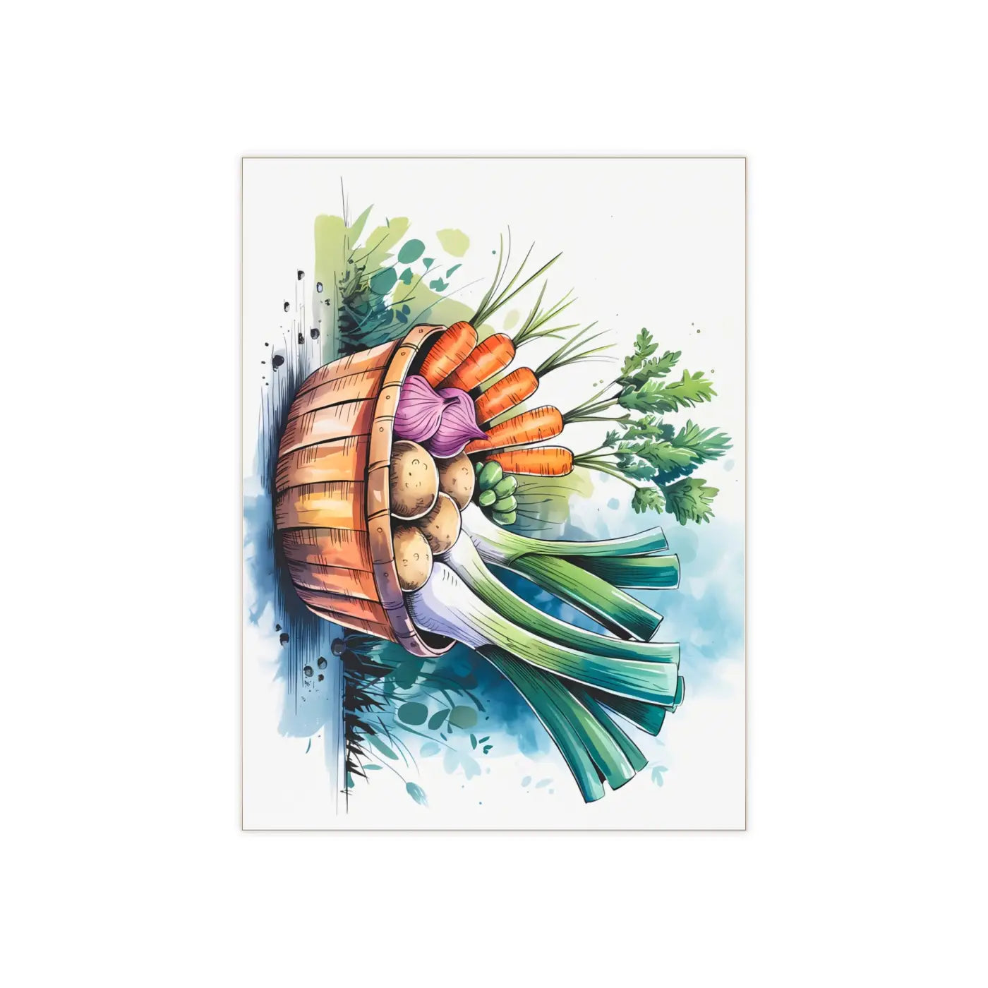 Charming Veggie Ceramic Photo Tile - Artful Wall Decor - DipaliZ