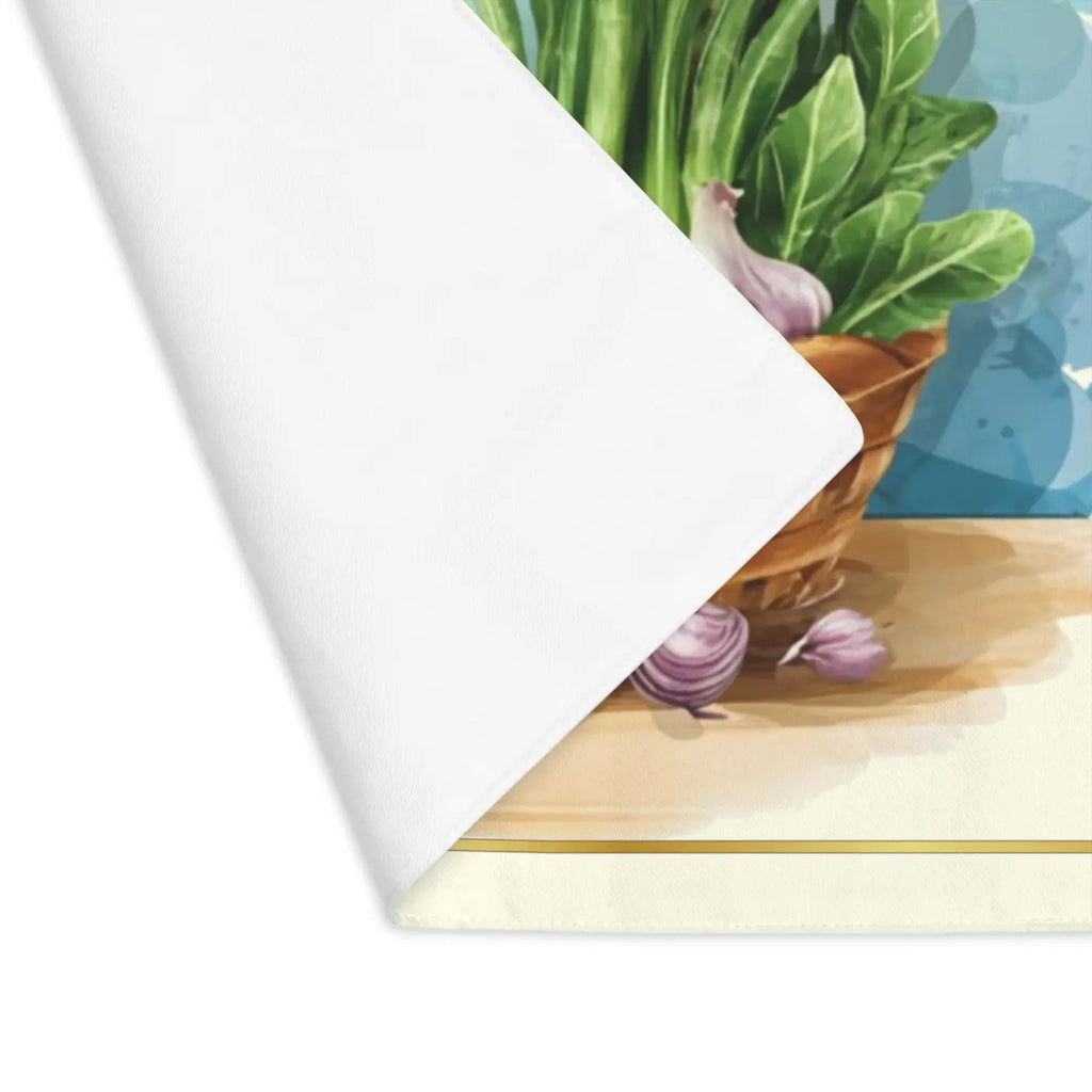 Vegetables in a Basket Placemat - Cotton Dining Decor - DipaliZ