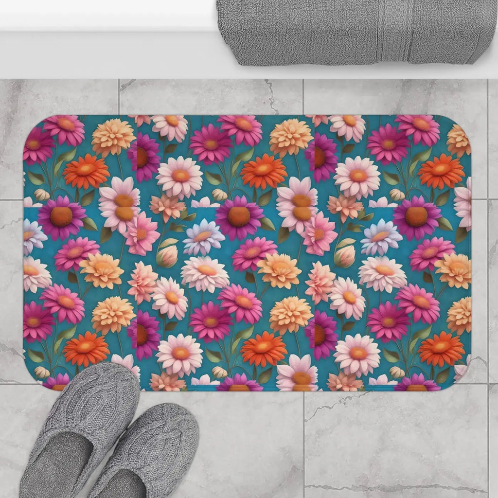Floral Bath Mat - Soft Spa Luxury for Your Bathroom - DipaliZ