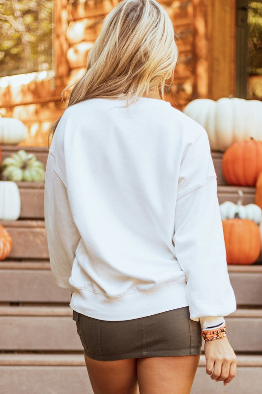 Blair Halloween Pumpkin Patched Pullover Sweatshir