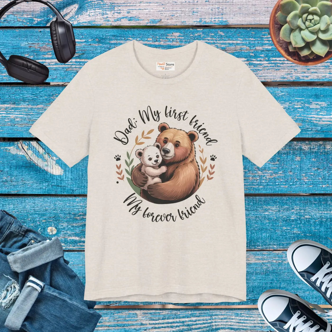 Unisex Jersey Bear Tee - Family Gatherings - DipaliZ