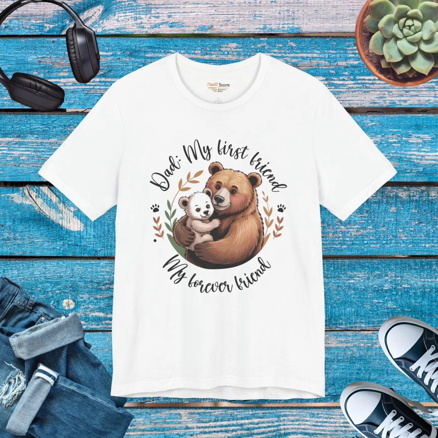 Unisex Jersey Bear Tee - Family Gatherings - DipaliZ